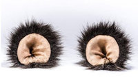 Kritter Klips Handcrafted Ears Kritter Klips Handcrafted Realistic Clip-On Hair Accessories-Black Bear Ears
