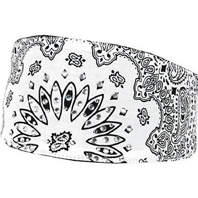 Choptop Bandana Head Doo Wrap Scarf Biker Crystal White