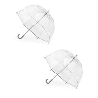 totes ISOTONER Kids Clear Bubble Umbrella (Pack of 2), Clear/Clear