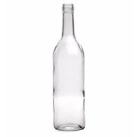 750 Ml Clear Wine Bottles, Cork Finish