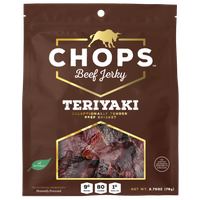 Chops Snacks Chops Beef Jerky, Teriyaki, 2.75 Oz, 8 Ct