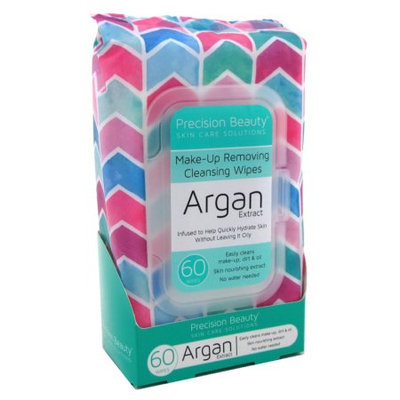 Precision Beauty Make Up Removing Cleansing Wipes, Argan Oil 60ct