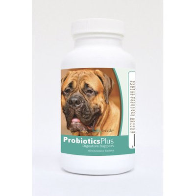 Healthy Breeds Pet Supplements 60 Bullmastiff Probiotic and Digestive Support Chewable Tablets for Dogs