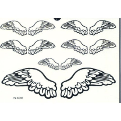 GGSELL GGSELL LATEST new product hot selling waterproof and fashionable Black angel wings tattoo stickers by YiMei