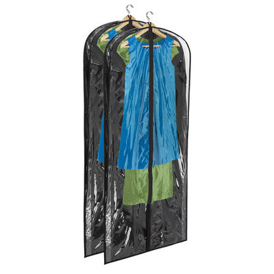Honey Can Do 2 Pack Dress Bag, Polyester, Black (SFTZ01251)