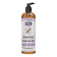 Beessential Natural Body Wash, Lavender, Sulfate-Free Bath and Shower Gel with Essential Oils for Men & Women, 16 oz