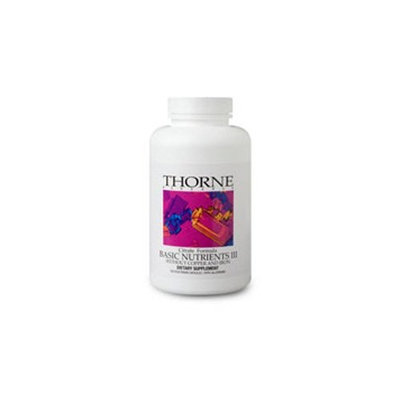 Thorne Research - Basic Nutrients III without Copper and Iron - Comprehensive Multiple Without Copper and Iron - 180 Capsules