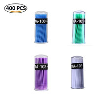 Sherlocker 400 Pieces Dental Disposable Product Dental Micro Applicator Brushes Great for Dental / Oral / Makeup ( Multiple colours)