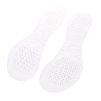 uxcell® Pair Foot Massage Silicone Gel Cushion Shoe Insoles Pads Clear