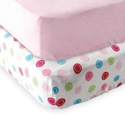 Babyvision Inc. Luvable Friends Baby Boys' and Girls' Fitted Pack N Play Sheet, 2-Pack, Choose Your Color