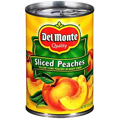 Del Monte Canned Yellow Cling Sliced Peaches in Heavy Syrup, 15.25-Ounce (Pack of 12)