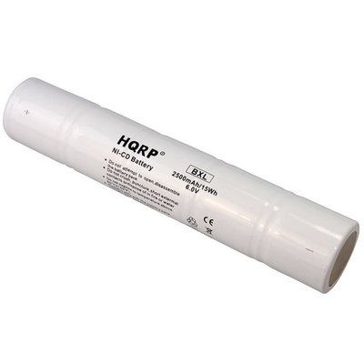 HQRP Ni-Cd 1/2D 6V 2500mAh Rechargeable Battery for Maglite ARXX235 / ARXX075, Maglite 108-000-817, 108-817, 108-000-439, 108-439, Mag Charger LED Flashlight Batteries Pack + Coaster