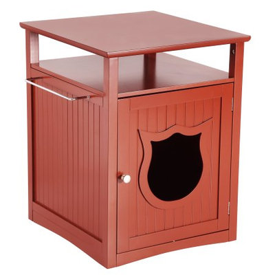 Pet Hup Hup PetHupHup Kitty Cat Thunderbox Cat Litter Box Enclosure Walnut