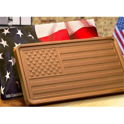 Chocolate Chocolate 302247 American Flag 2lb Chocolate Bar