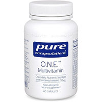 Pure Encapsulations - O.N.E. Multivitamin - Once Daily Nutrient Essentials with Metafolin L-5-MTHF and Sustained Release CoQ10 - Hypoallergenic Dietary Supplement - 60 Capsules
