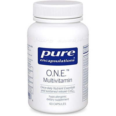 Pure Encapsulations - O.N.E. Multivitamin - Once Daily Nutrient Essentials with Metafolin L-5-MTHF and Sustained Release CoQ10 - Hypoallergenic Dietary Supplement - 60 Capsules