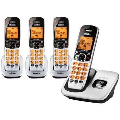 Uniden D1760-4 DECT 6.0 Cordless Phone w/ 3 Extra Handsets