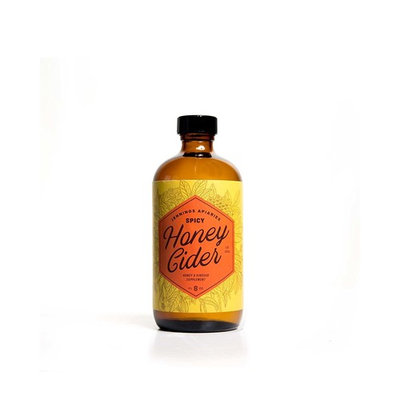 Spicy Honey Cider - Daily Apple Cider Vinegar and Honey Tonic - Help Fight Allergies and Colds Naturally - Made With Organic Ingredients - A Healthy Fire Elixir Made By Beekeepers