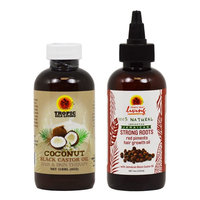 Tropic Isle Living Jamaican Black Castor Coconut Oil + Strong Roots 'SET'
