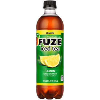 Coca Cola Fuze Iced Black Tea, Lemon, 20 Fl Oz, 24 Ct