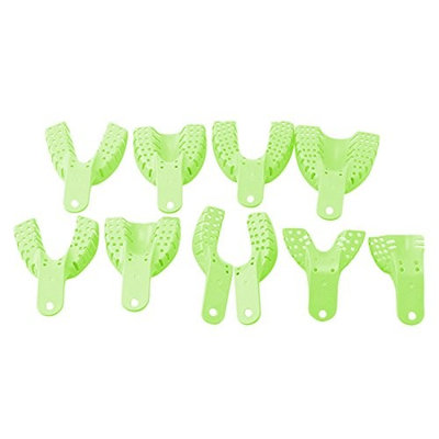 Plastic Dental Impression Trays Dental Teeth Holder For Oral Tools 10Pcs