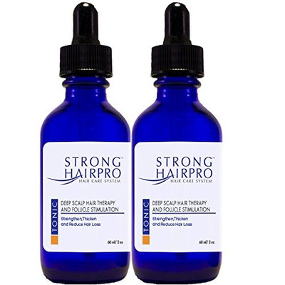 Strong Hairpro Hair Care System - Deep Scalp Hair Therapy Follicle Stimulation Anti-Hair Loss Treatment Strengthen Strands, Nourish Stem Cells, Reduce & Stop Hair Loss, Increase Volume, 60ml 2-Pack