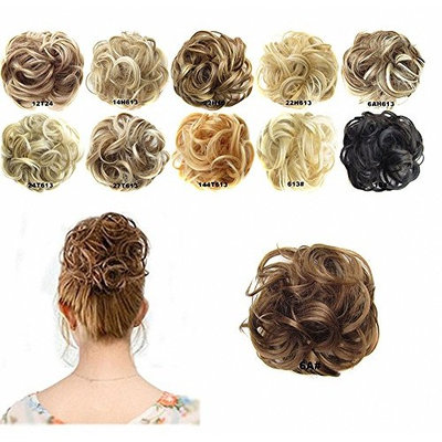 FESHFEN Synthetic Hair Bun Extensions Messy Hair Scrunchies Hair Pieces for Women Hair Donut Updo Ponytail