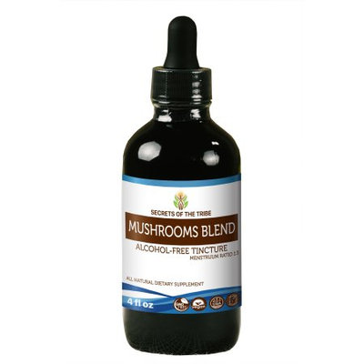 Nevada Pharm Mushrooms Blend Tincture Alcohol-FREE Extract, Organic Mushrooms (Shiitake (Lentinula edodes), Maitake (Grifola frondosa), Cordyceps (Cordyceps Sinensis), Reishi Mushroom (Ganoderma Lucidum)) 4 oz