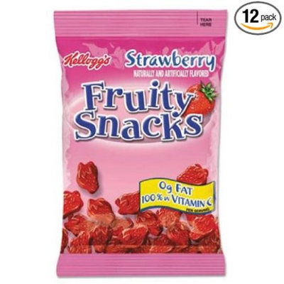 Kellogg's Kelloggs 29668 Fruity Snacks, Strawberry - 2. 5 oz.