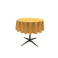 LA Linen TCpop51R-GoldP14 Polyester Poplin Tablecloth Gold - 51 in. Round