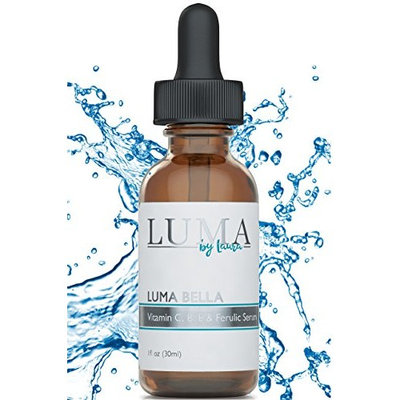LumaBella - Vitamin C Serum for Face with Hyaluronic Acid and Vitamins B & E, Plus Ferulic Acid for Dark Circles, Fine Lines & Sun Damage, 1 oz.