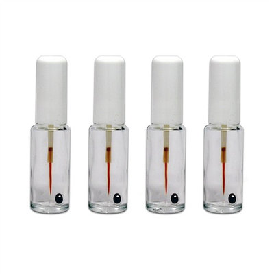 Pro Nail Empty Glass Polish Bottle for Nail Art / Design Pen 0.33 Oz + Brush + Mixing Ball 4 pc