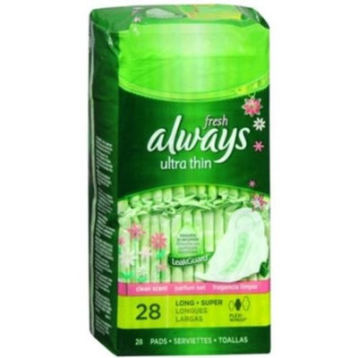 Always Fresh Ultra Thin Pads with Flexi Wings, Long Super 28 ea