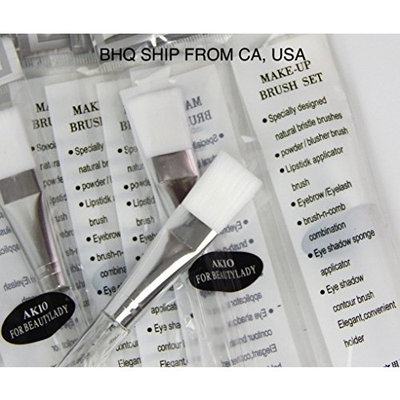 12 PCS Cosmetic Facial Mask Brush Face Treatment Makeup Tool with Clear Plastic Handle