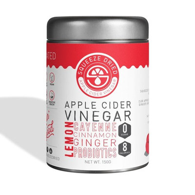 Squeeze Dried Apple Cider Vinegar: Natural Weight Loss, Detox, Inflammation, Digestion & Circulation with Probiotics - 60 Serving Bulk Tin