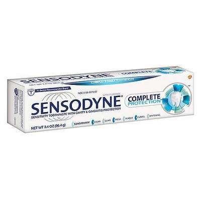 Sensodyne Complete Protection Sensitivity Toothpaste with Cavity & Gingivitis Protection 3.4 oz.