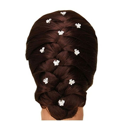 ThyWay Set of 6 Crystal Rhinestone Butterfly Hair Coil Twister Spiral Pins Bridal Wedding Hair Accessory
