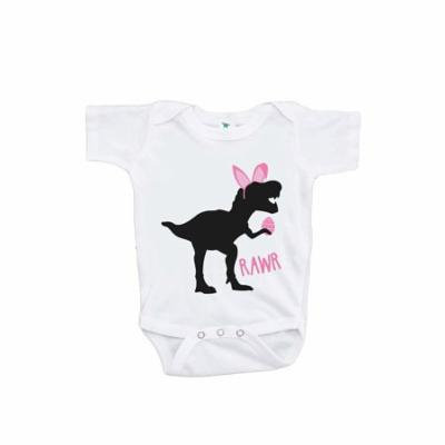Custom Party Shop Baby Girls Dinosaur Happy Easter Onepiece - 12-18 Month Onepiece