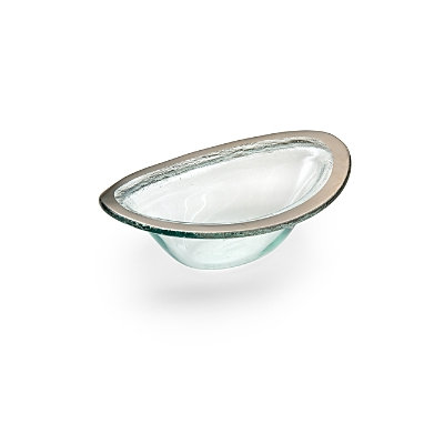 Annieglass Roman Antique Platinum Sauce Bowl