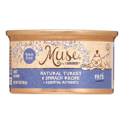 Muse by Purina Natural Turkey & Spinach Recipe Cat Food, 3 oz.