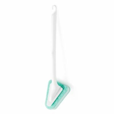 Long Handle Multifunctional Triangular Sponge Brush Usuful Brush/5 Pcs Replacement Clothes Kitchen Bathroom Toilet Cleaning Tool