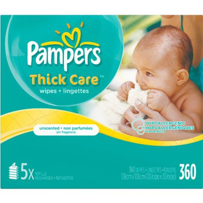 Pampers Thick Care Unscented Wipes