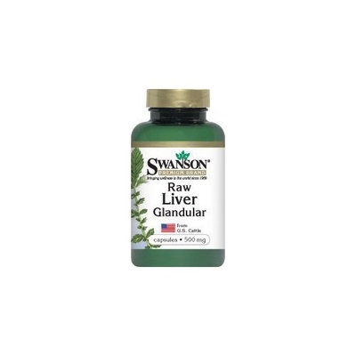Swanson Liver Glandular 500 Milligrams 60 Capsules