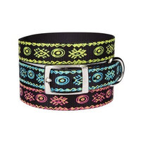 Casual Canine Nylon Artisan Print Dog Collar, 11-14-Inch, Bluebird