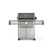 Napoleon P500RSIBNG-A Prestige Natural Gas Grill with Up to 78 500 BTUs 6 Burners 900 Sq. In. Cooking Area LIFT EASE Rotisserie Kit and Infrared SIZZLE ZONE Side