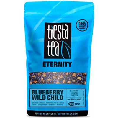 Blueberry Hibiscus Fruit Tea , Blueberry Wild Child by Tiesta Tea , Caffeine Free , Loose Leaf Herbal Tea Eternity Blend , Non-GMO , 1 Lb Bulk Bag