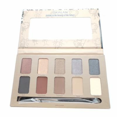 (6 Pack) OKALAN 10 Shade Natural Eyeshadow Palette - A