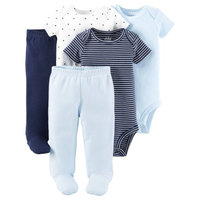 Child Of Mine by Carter's Newborn Baby Boy Bodysuits and Footed Pants, 5-Piece Set