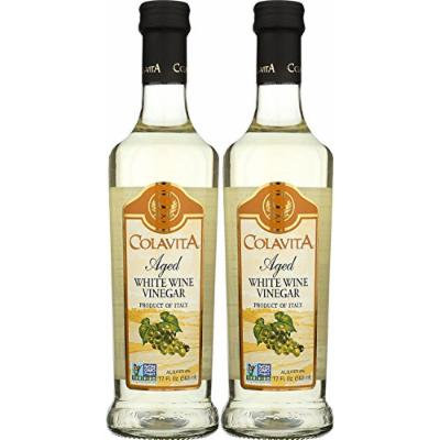 Colavita Aged White Wine Vinegar - Two Bottles, 2 x 17 fl.oz.