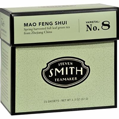 Smith Teamaker Green Tea - Mao Feng Shui - 15 Bags - Gluten Free - Dairy Free - Yeast Free - Wheat Free - Vegan